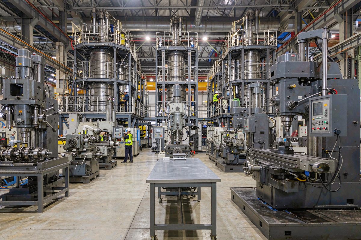Industrial machinery factory workshop
